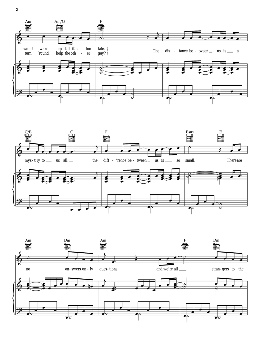 No Answers Only Questions Acoustic Guitar scores gallery preview page 2
