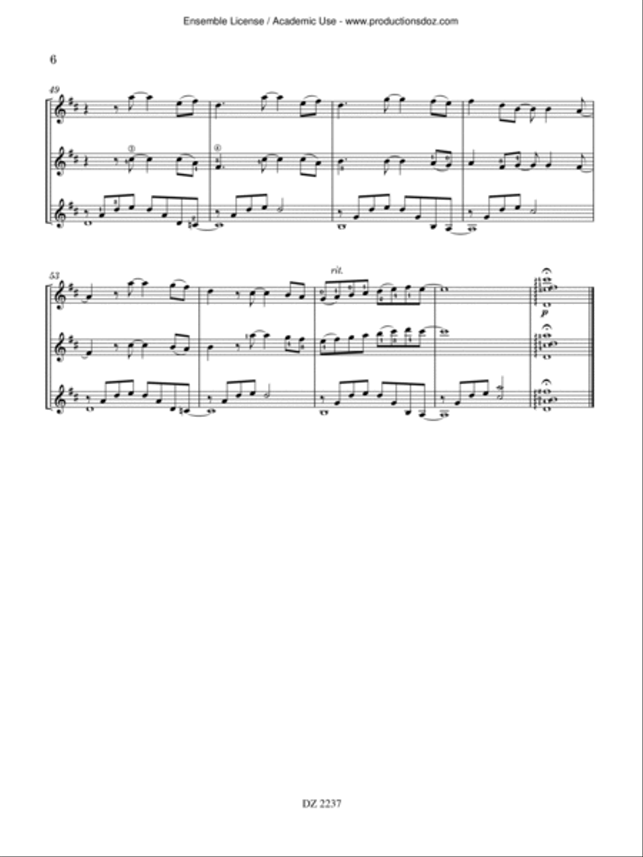 Trio pour Mars Trio pour Mars Guitar Ensemble scores gallery preview page 6