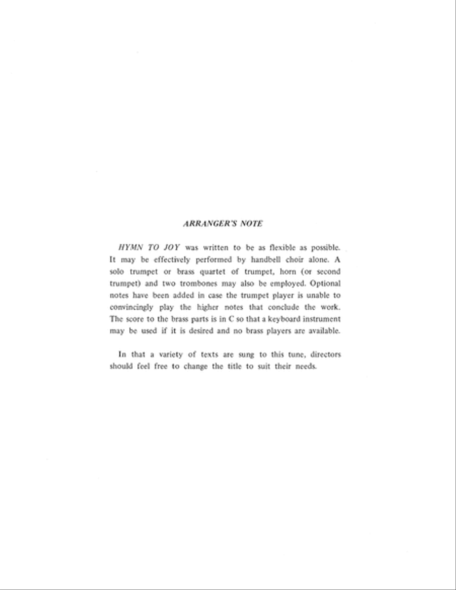 Hymn to Joy Hymn to Joy 5-Octaves scores gallery preview page 3