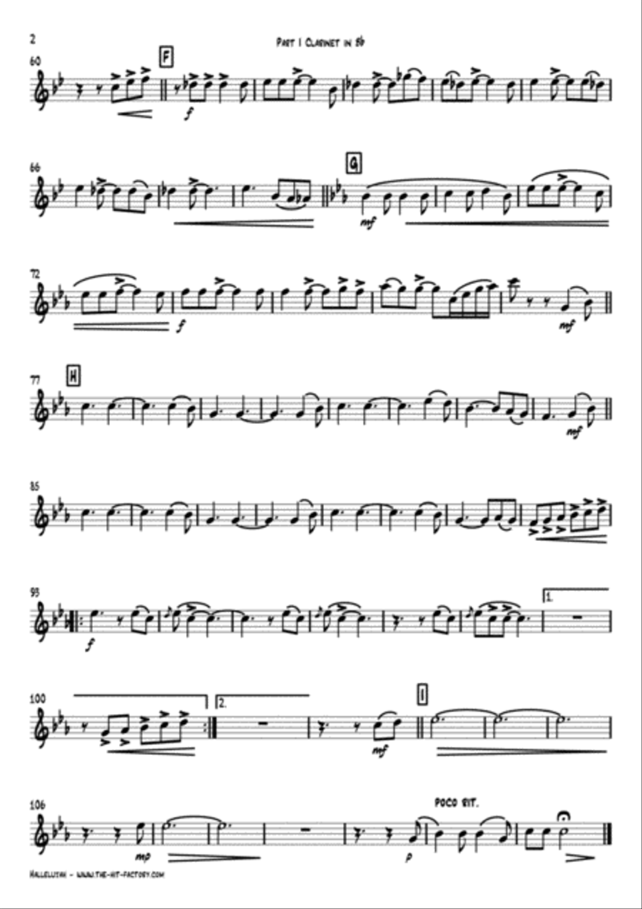 Hallelujah Woodwind Ensemble scores gallery preview page 6