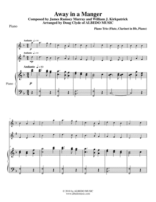 Away in a Manger for Flute, Clarinet & Piano
