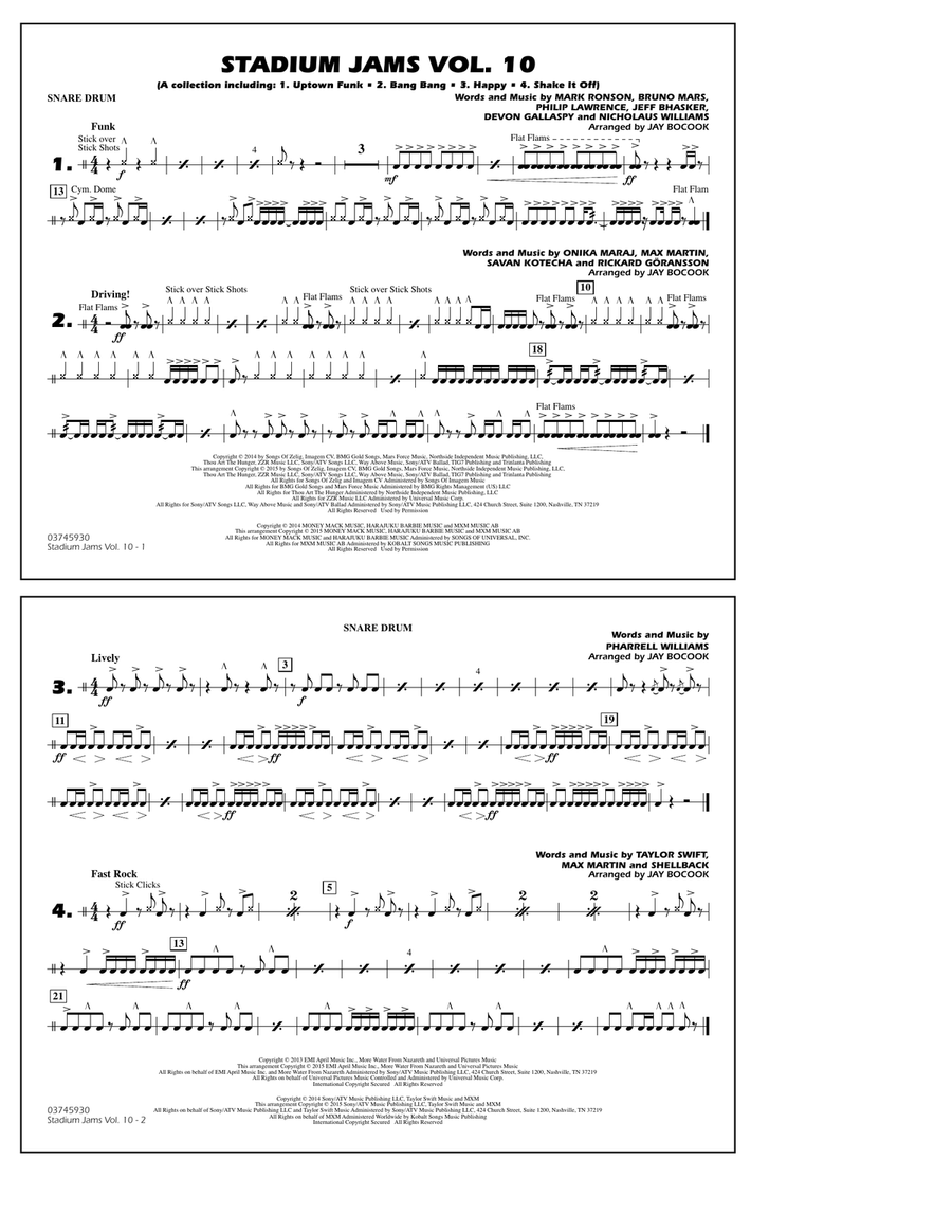 Stadium Jams Vol. 10 - Snare Drum