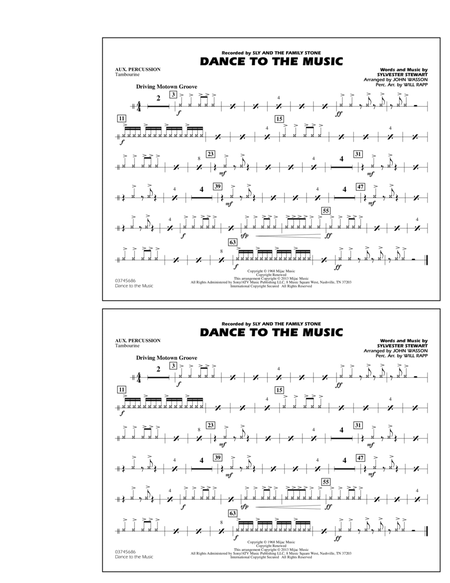 Dance To The Music - Aux Percussion by Sly and the Family Stone Marching Band - Digital Sheet Music