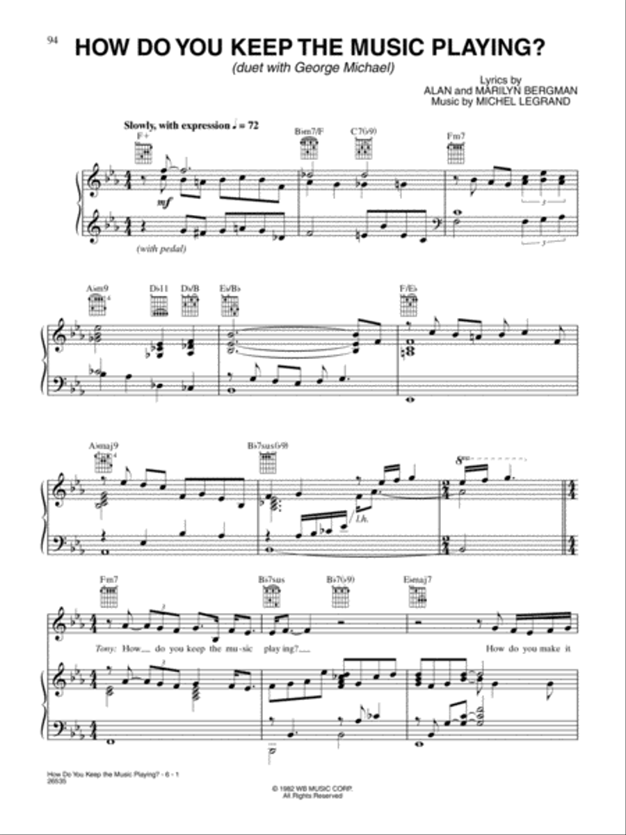 How Do You Keep The Music Playing? (from 
