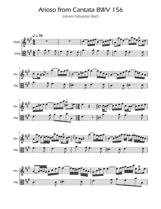 Arioso BWV 156 - Violin and Viola Duet
