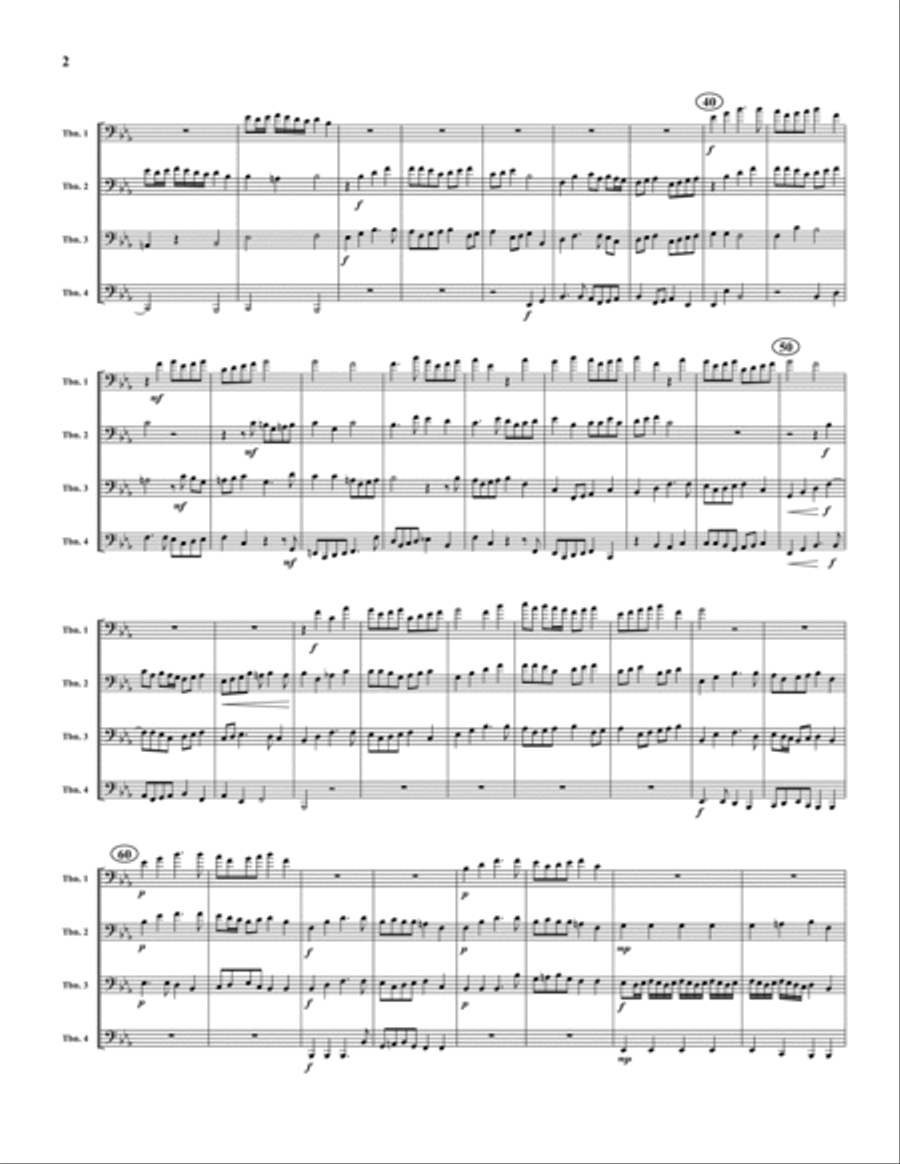 Canzona Bergamasca Canzona Bergamasca Trombone Quartet scores gallery preview page 2