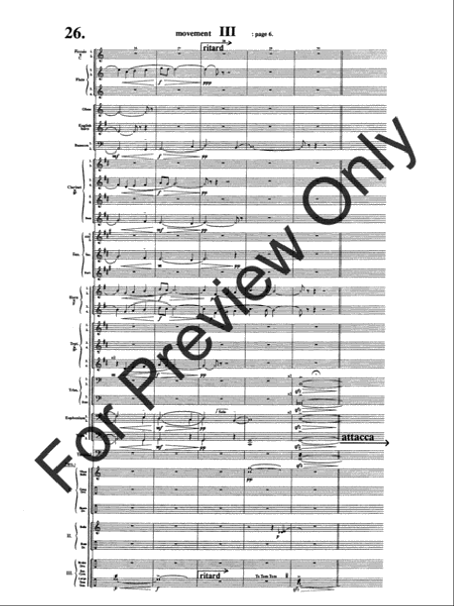 Symphony #1 In Memoriam Dresden 1945 Concert Band scores gallery preview page 30