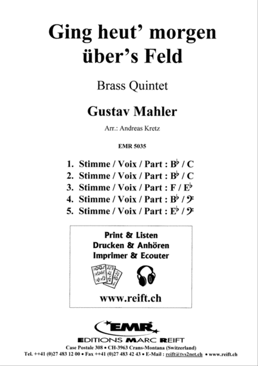 Ging heut' morgen uber's Feld Brass Quintet scores gallery preview page 2
