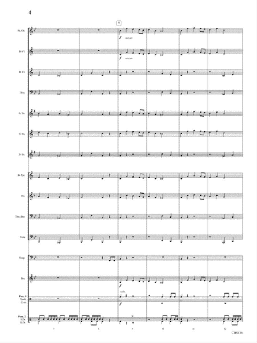 Four Freedoms March Concert Band scores gallery preview page 4