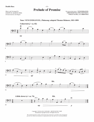 The Star Arising (A Cantata For Christmas) - Double Bass