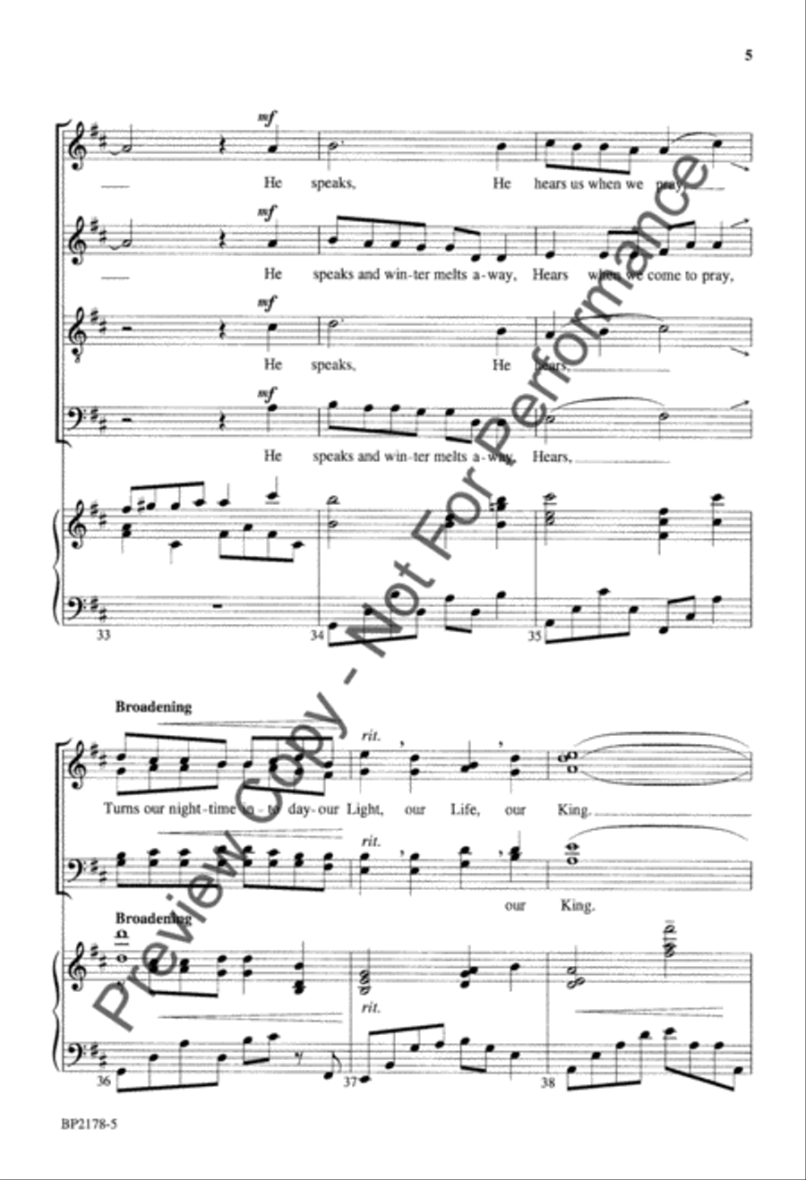 Song of the Wanderer Song of the Wanderer 4-Part scores gallery preview page 6