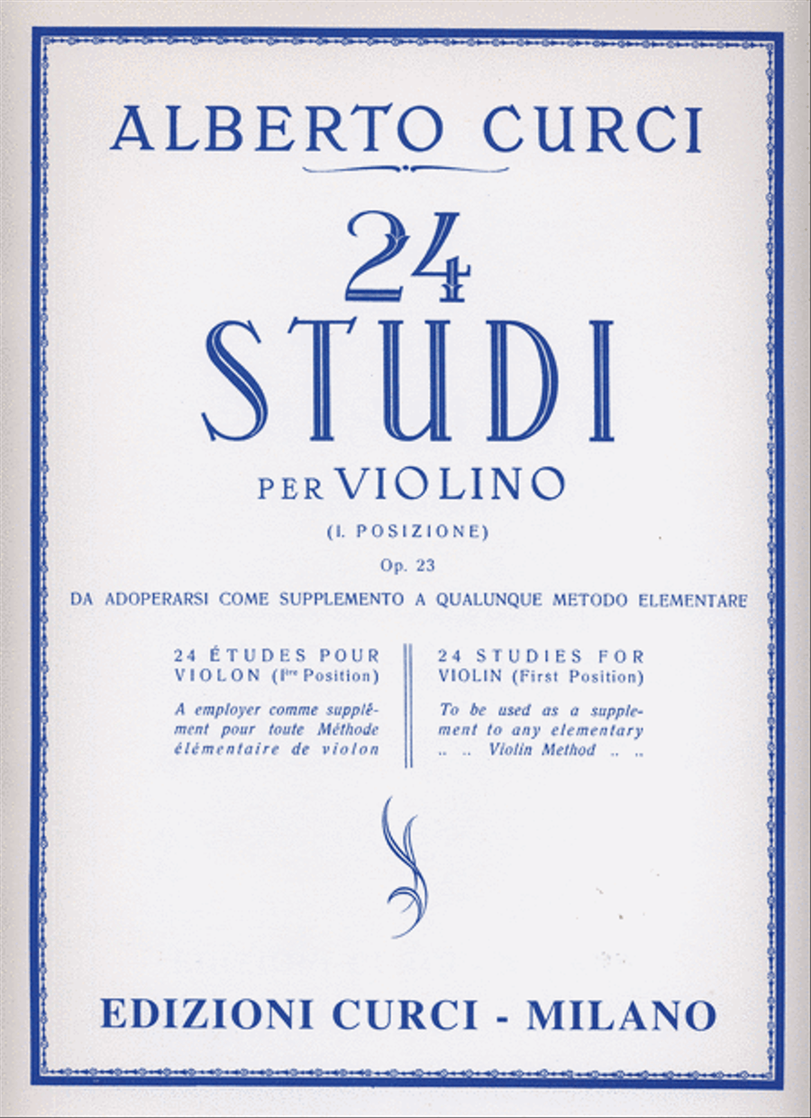 24 Studi elementari in prima posizione op. 23 Violin Solo scores gallery preview page 1