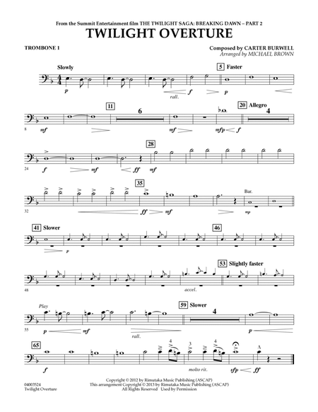 Twilight Overture (from The Twilight Saga: Breaking Dawn Part 2) - Trombone 1
