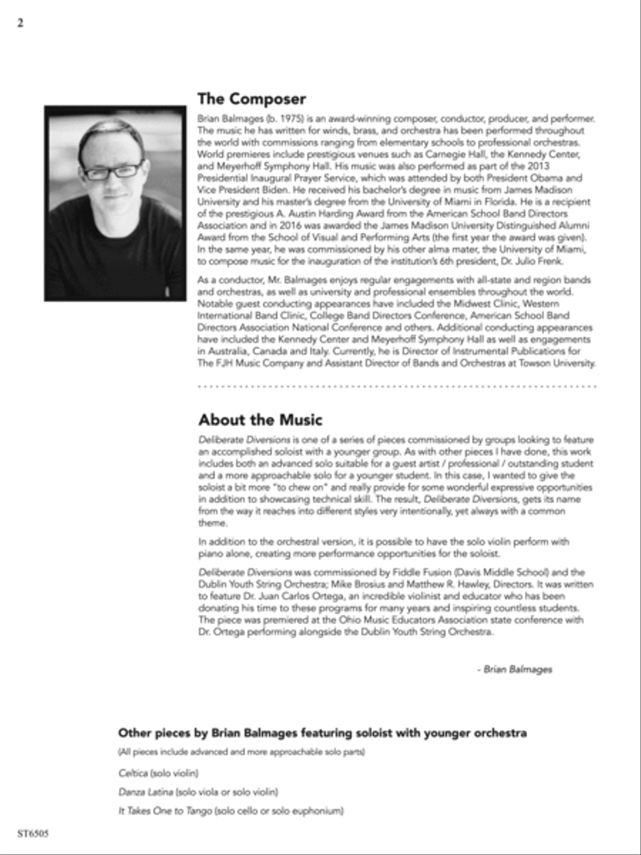Deliberate Diversions: Score String Orchestra scores gallery preview page 2