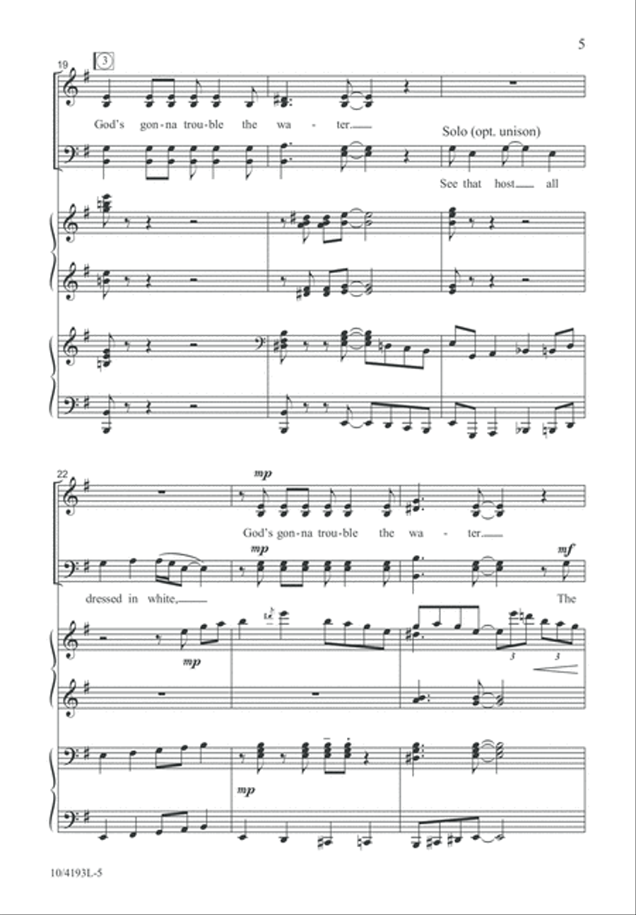 Wade in the Water Wade in the Water 4-Part scores gallery preview page 6