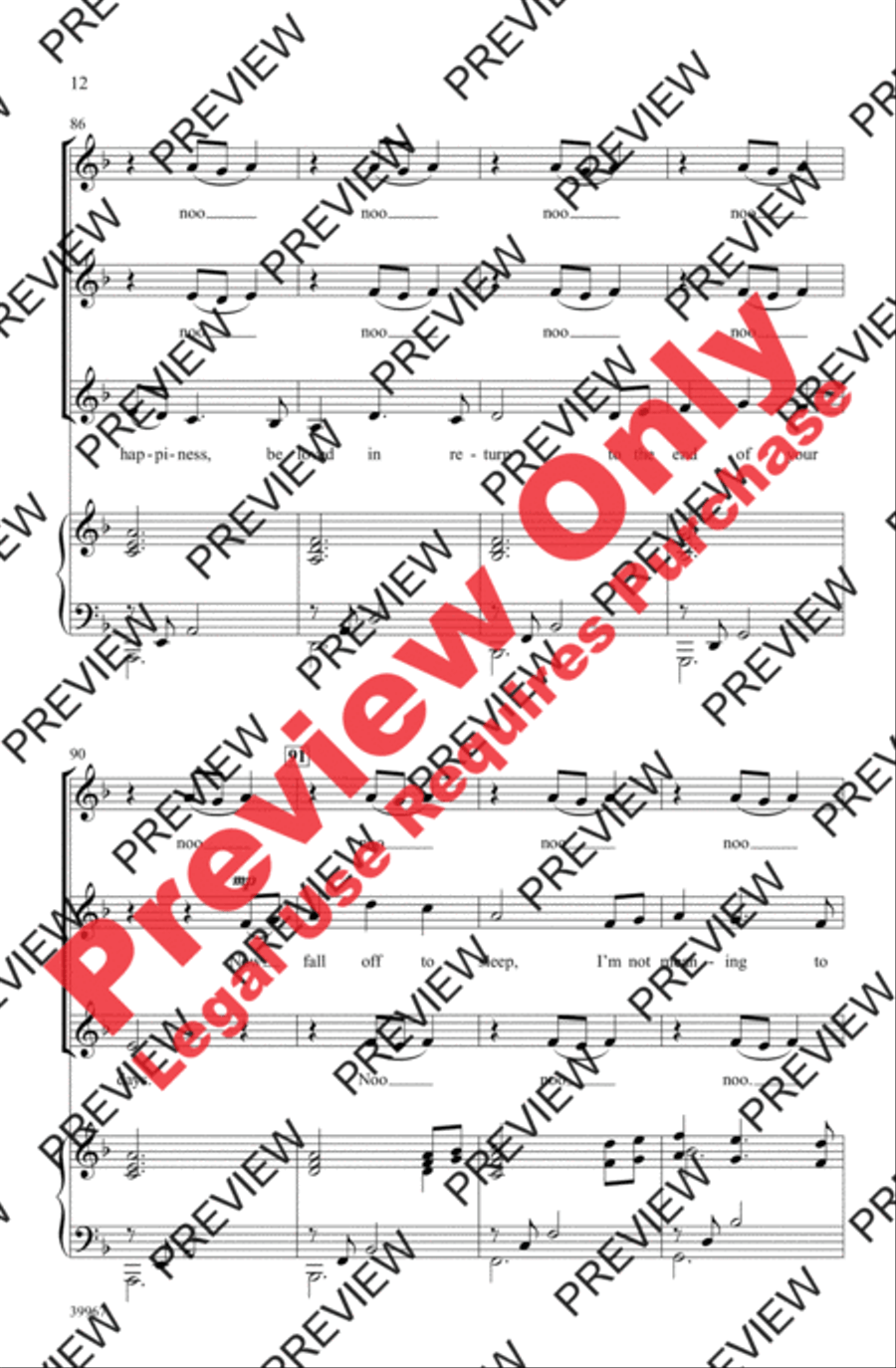 Sleepsong Sleepsong Women's Choir scores gallery preview page 12
