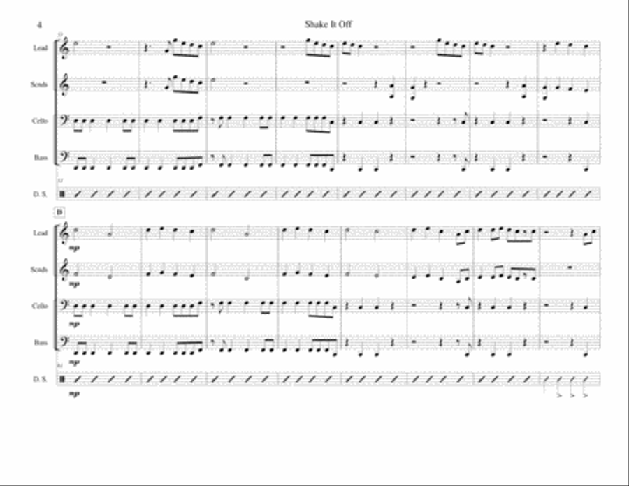 Shake It Off Large Ensemble scores gallery preview page 4