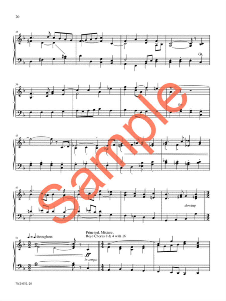 A Treasury of Hymns, Vol. 2 Organ Solo scores gallery preview page 16