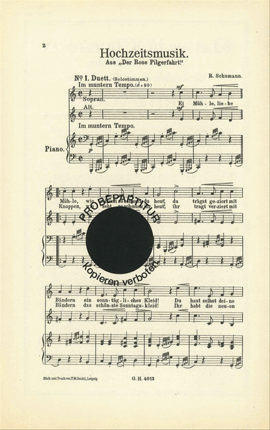 Hochzeitsmusik Women's Choir scores gallery preview page 1