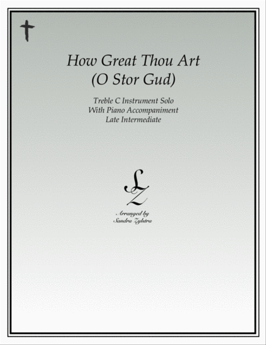 How Great Thou Art (treble C instrument solo) Piccolo scores gallery preview page 1
