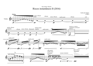 Riscos Instantaneos no.2 for Violin Solo