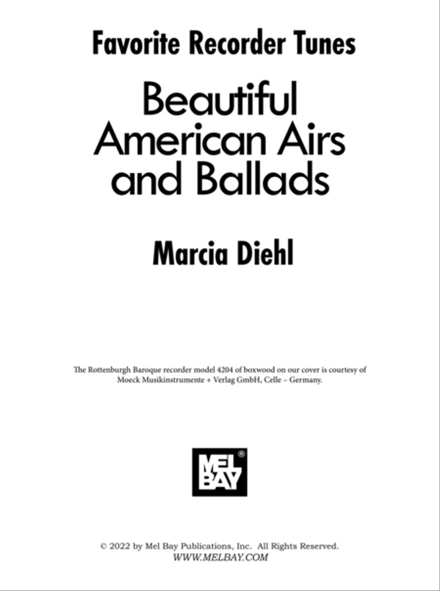 Favorite Recorder Tunes - Beautiful American Airs and Ballads Recorder scores gallery preview page 2
