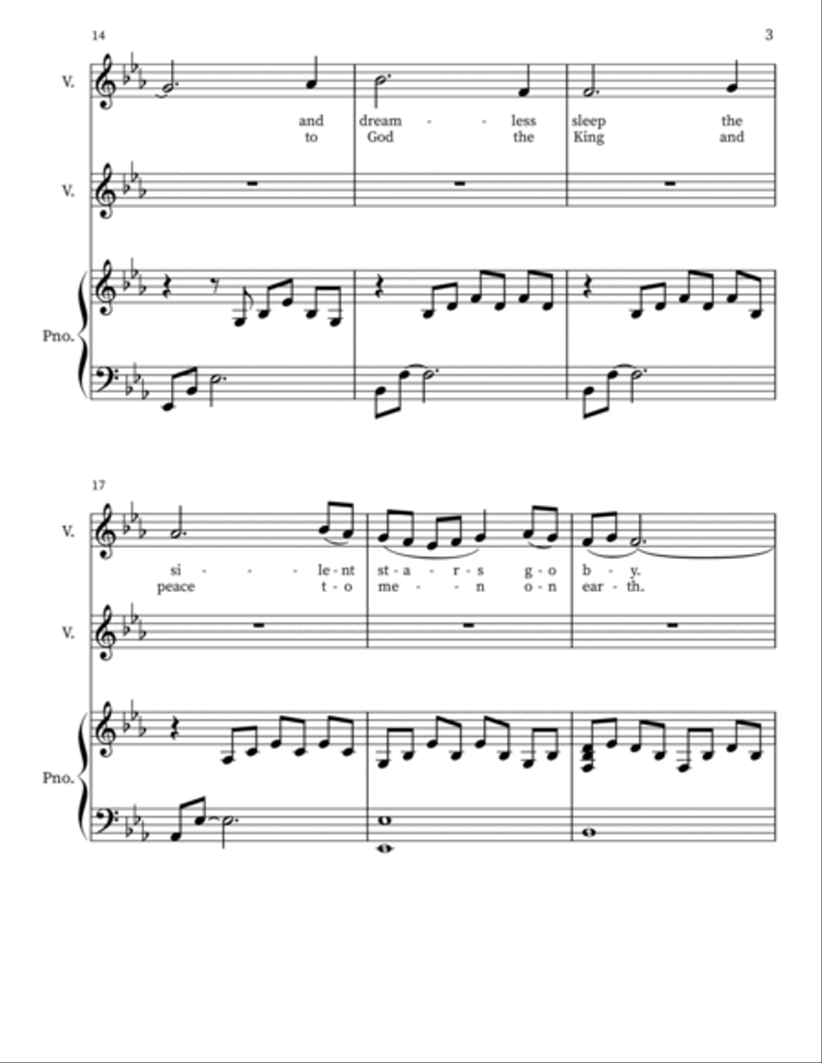 O Little Town Of Bethlehem Easy Piano scores gallery preview page 4