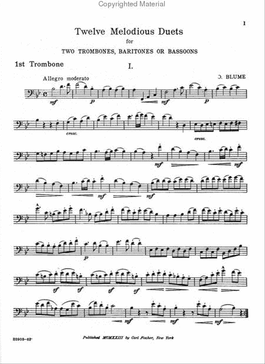 Twelve Melodious Duets Bassoon scores gallery preview page 2