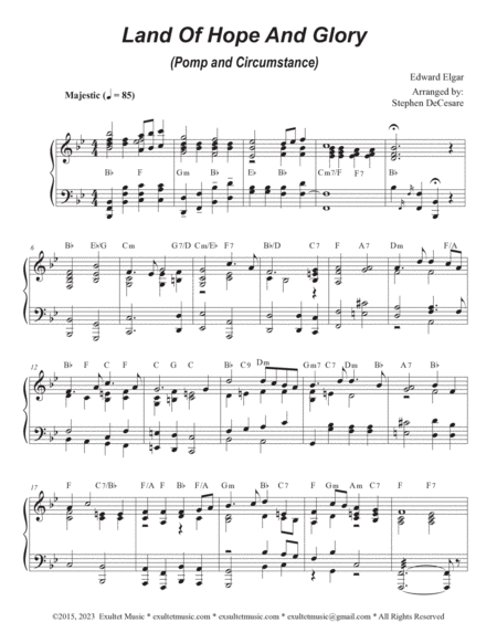 Land Of Hope And Glory (Pomp and Circumstance) (Alto Saxophone and Piano) image number null