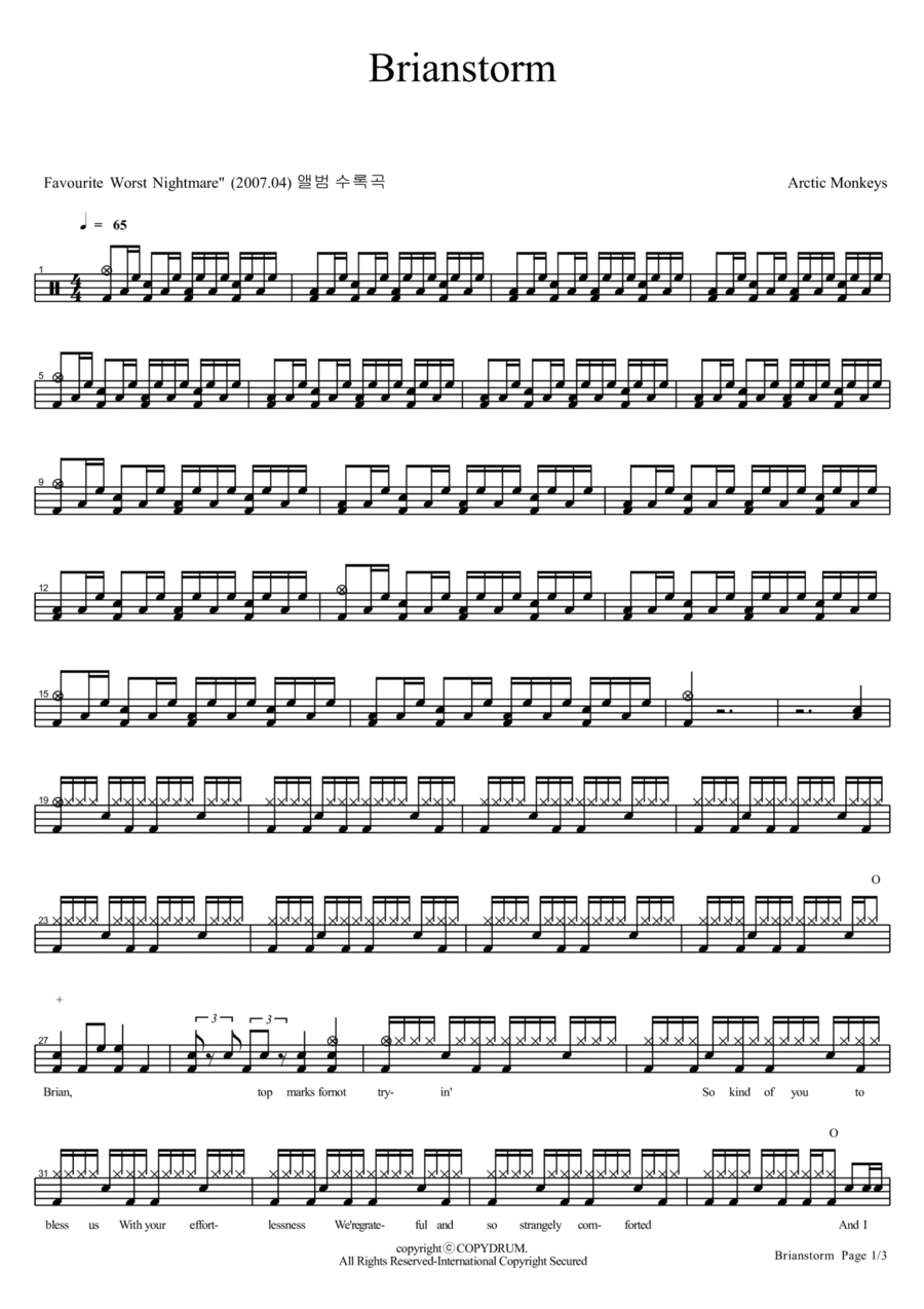 Brianstorm Brianstorm Drum Set scores gallery preview page 1