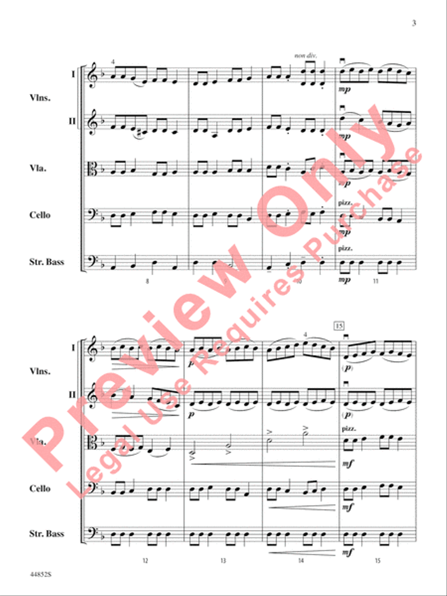 Dreidl Variants String Orchestra scores gallery preview page 4