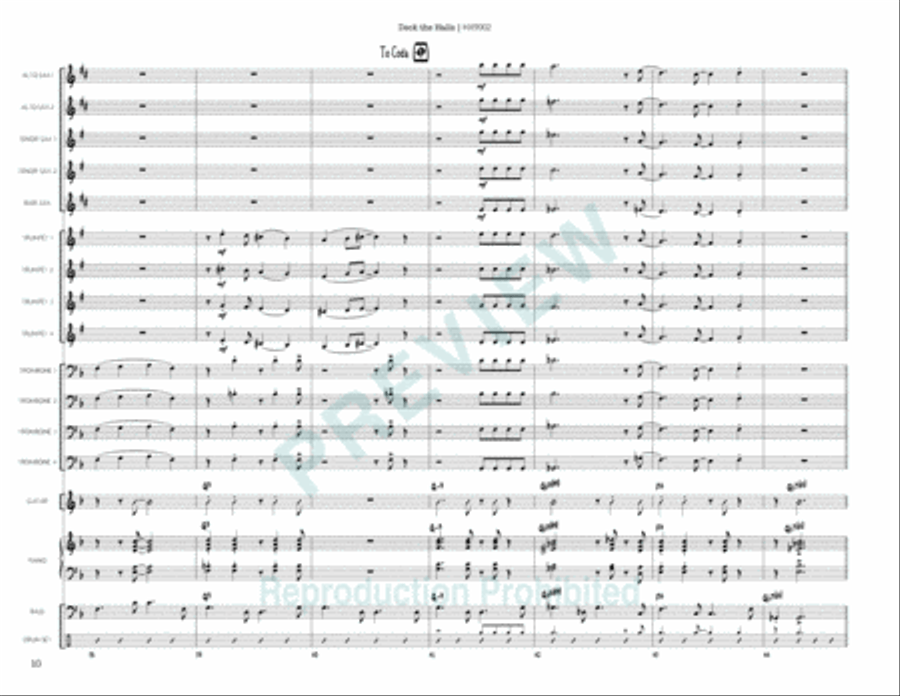 Deck the Halls Deck the Halls Jazz Ensemble scores gallery preview page 11