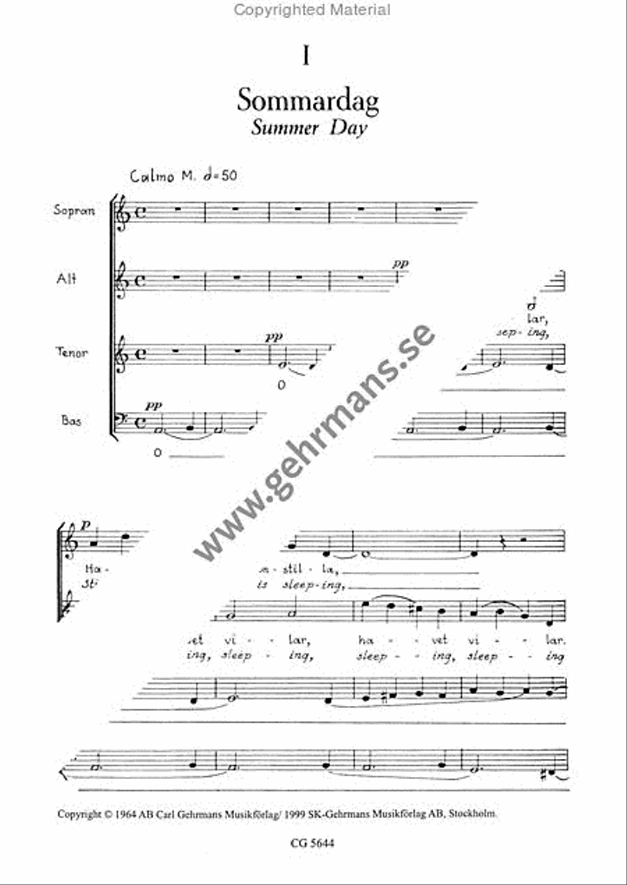 Tre dikter om havet 4-Part scores gallery preview page 2