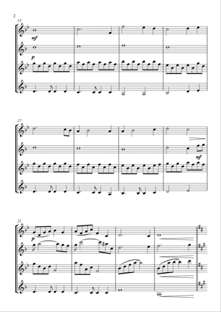 My Heart Will Go On (Love Theme from Titanic) Woodwind Quartet scores gallery preview page 2