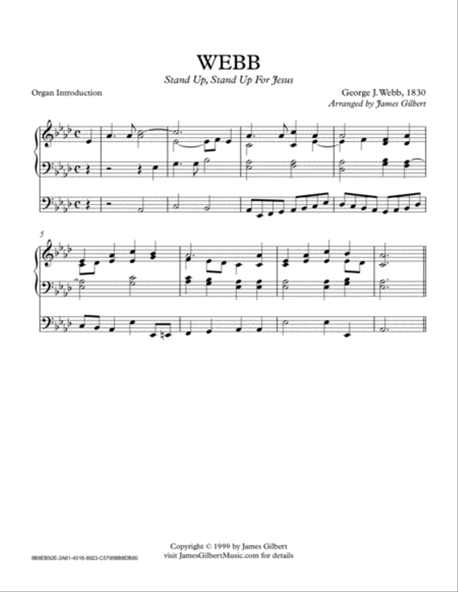 WEBB (Stand Up For Jesus) Organ Solo scores gallery preview page 1