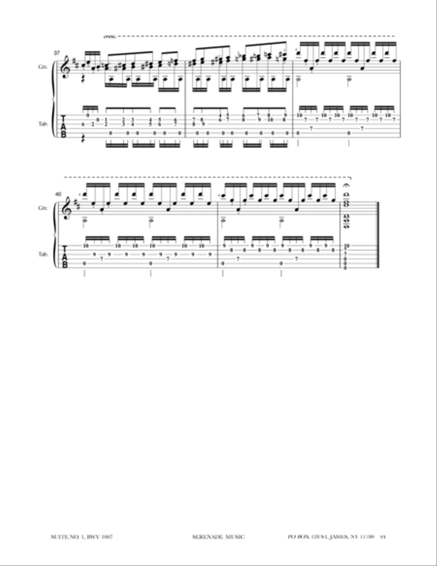 Cello Suite #1 BWV 1007 Arranged for solo guitar Cello Suite #1 BWV 1007 Arranged for solo guitar Cello scores gallery preview page 6