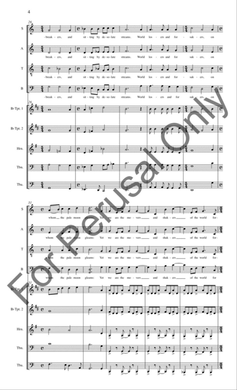 We Are The Music Makers (Brass Quintet Score/Parts) Choir scores gallery preview page 5