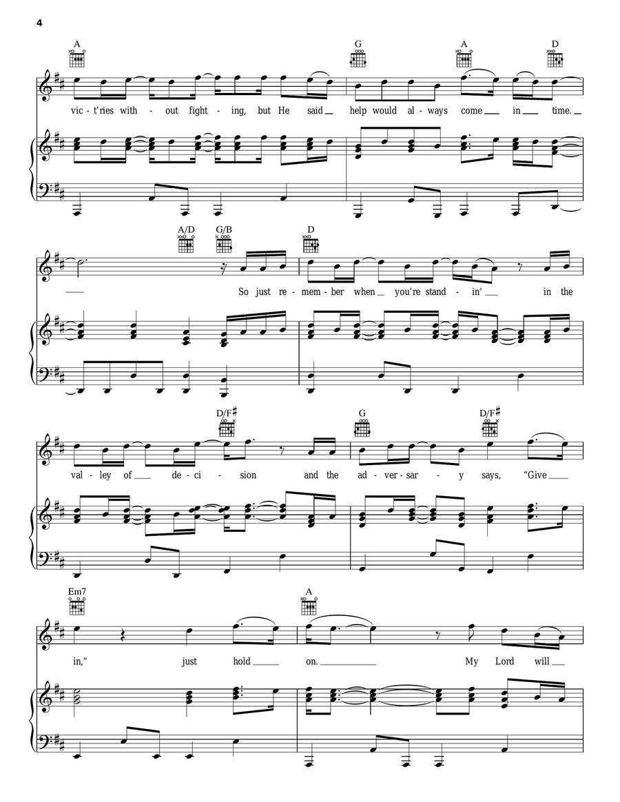 Through The Fire Piano, Vocal, Guitar scores gallery preview page 4