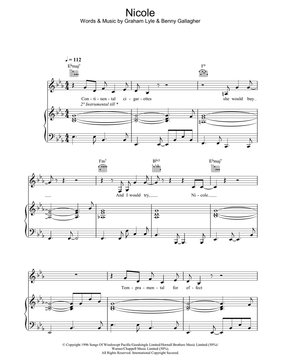 Nicole Acoustic Guitar scores gallery preview page 1