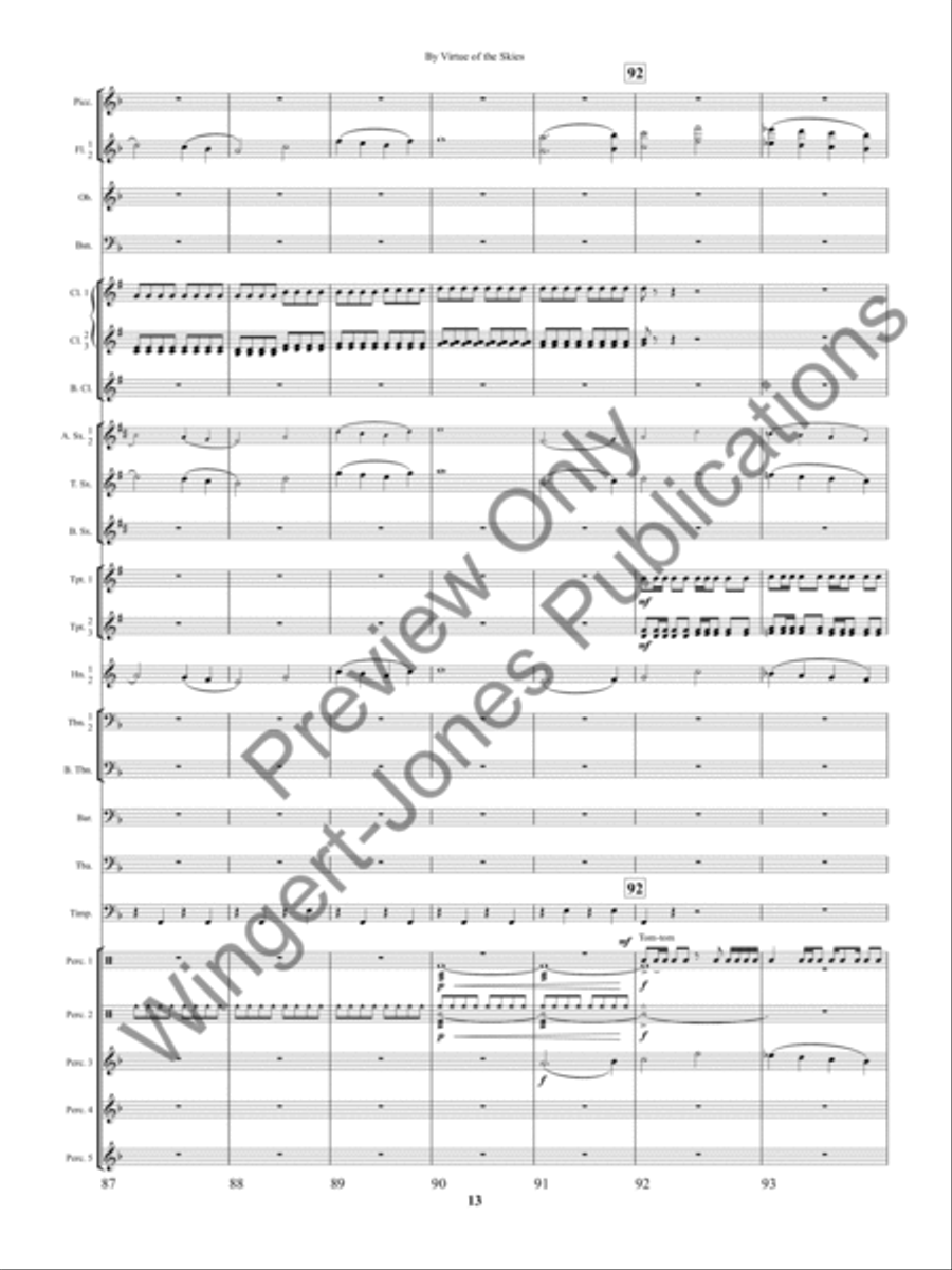 By Virtue of the Skies Concert Band scores gallery preview page 16