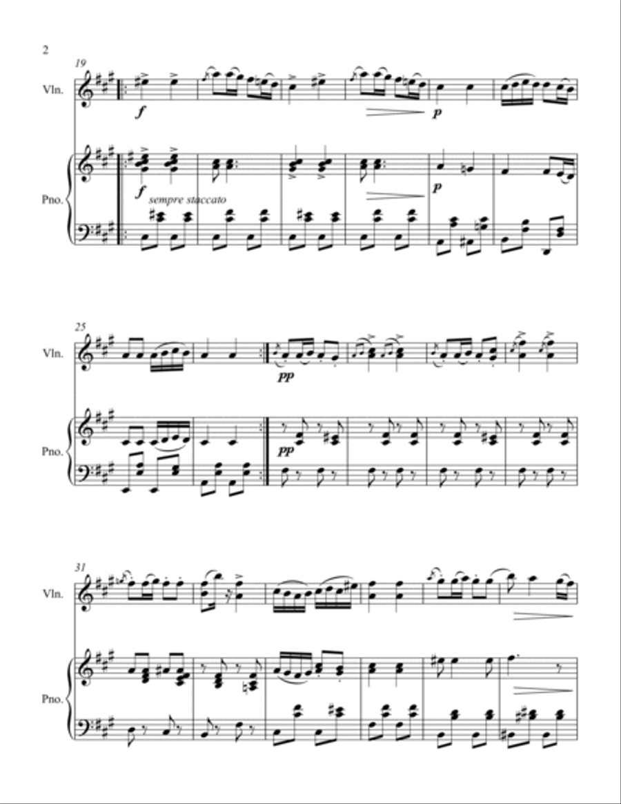 Moments Musicaux 3 Violin Solo scores gallery preview page 2