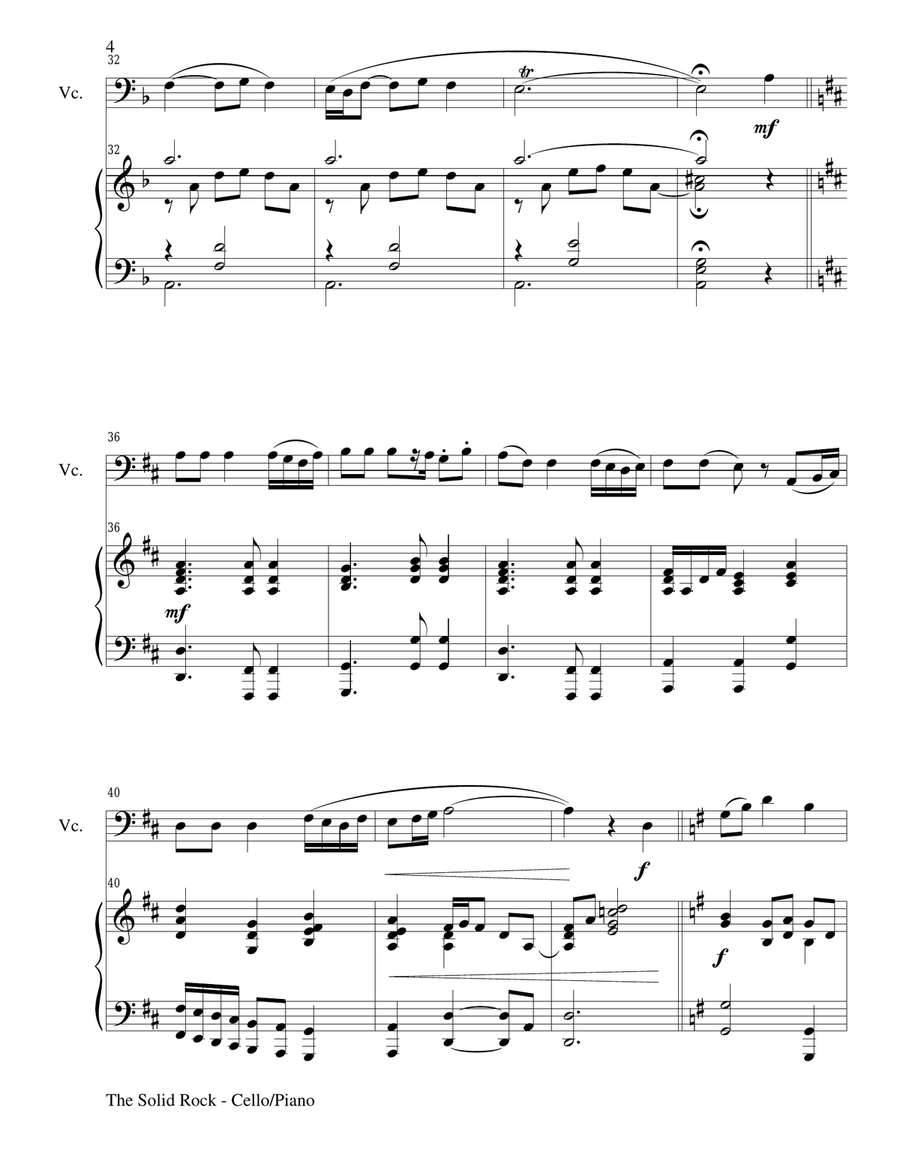 Gary Lanier: Hymns of Faith and Trust (Duets for Cello & Piano) Piano scores gallery preview page 5