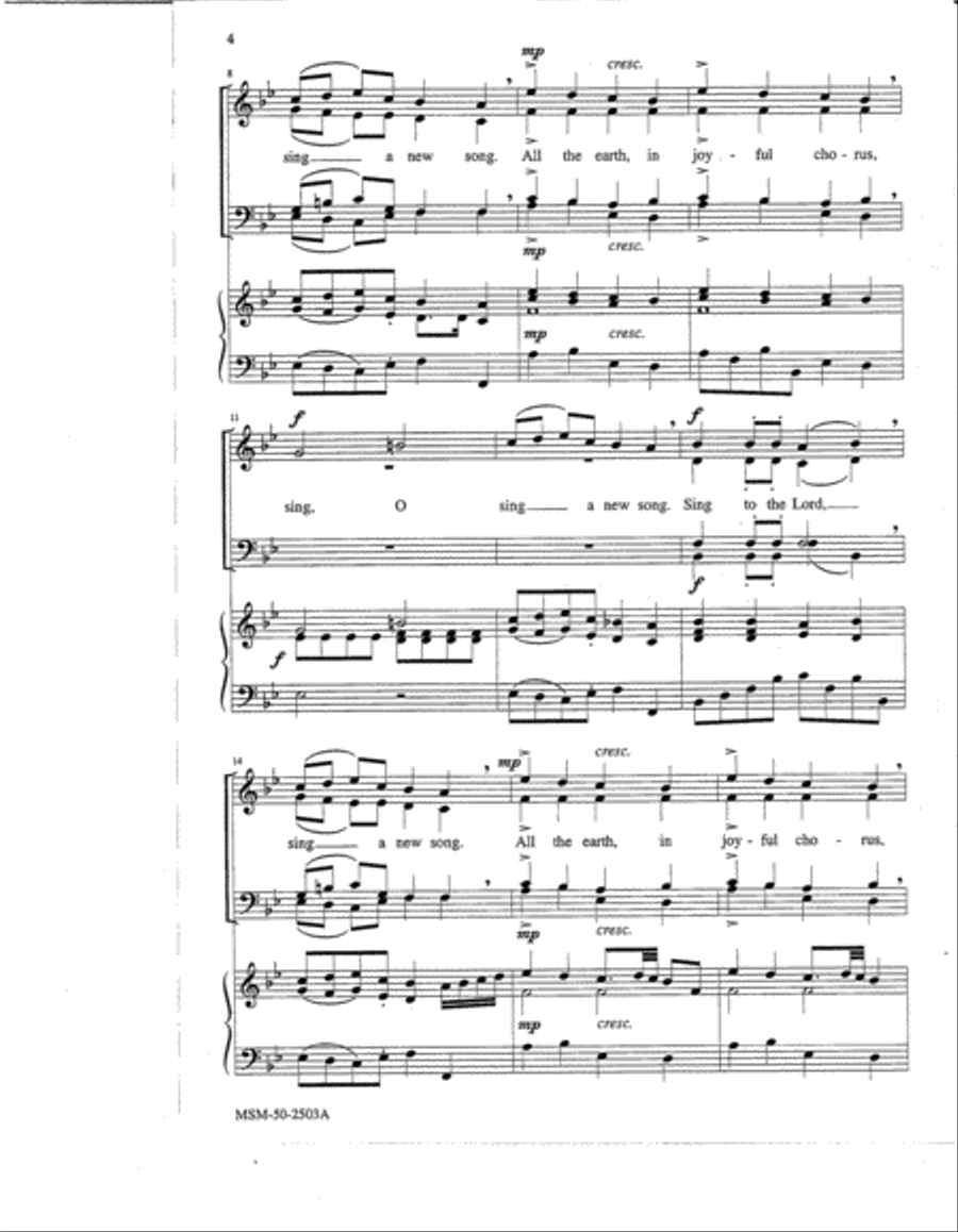 Sing to the Lord a New Song (Choral Score) image number null