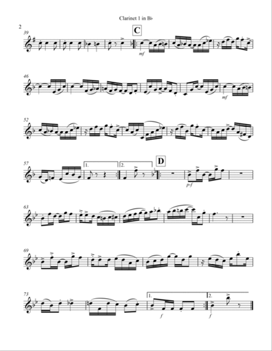 Joplin - “The Cascades” (for Clarinet Quartet) Clarinet Quartet scores gallery preview page 6