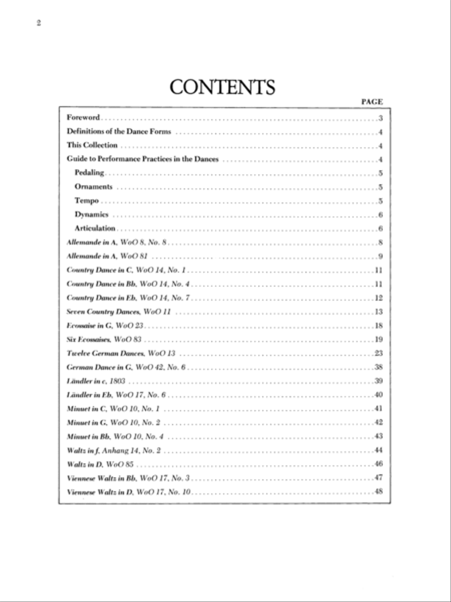 Beethoven -- Dances of Beethoven Piano Solo scores gallery preview page 2