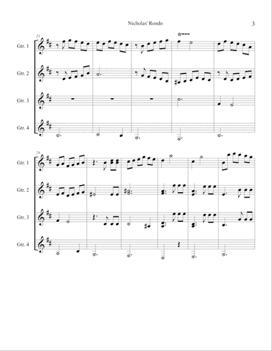 Rondo Nicholas (Guitar Quartet) image number null