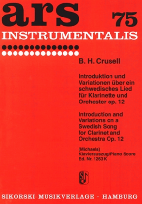 Introduction Und Variation Op12 For Clarinet/pno Red