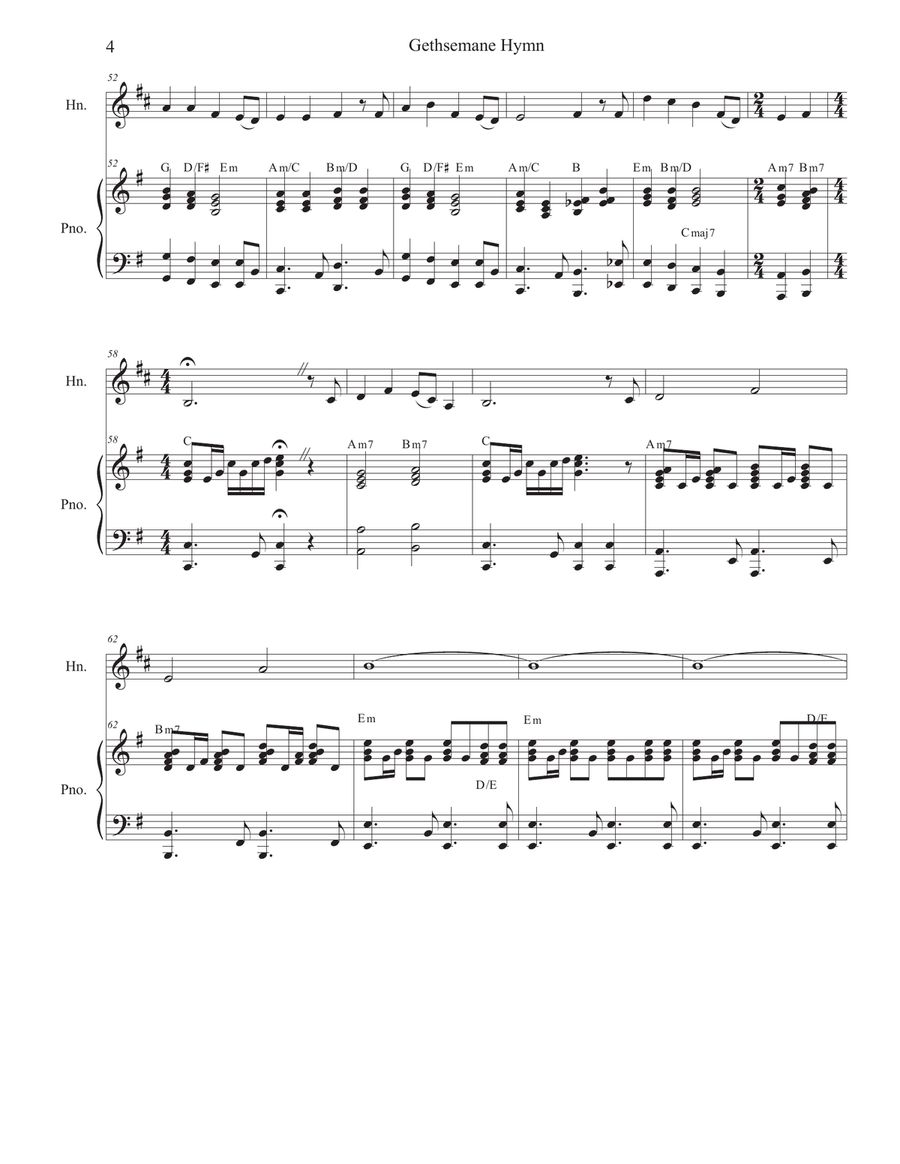 Gethsemane Hymn Gethsemane Hymn Piano scores gallery preview page 4
