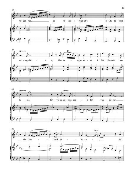 CACCINI Francesca: O che nuovo stupor, aria, arranged for Voice and Piano (G minor) image number null