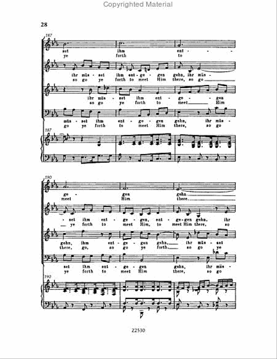 Wachet auf, ruft uns die Stimme, BWV 140 Choir scores gallery preview page 28